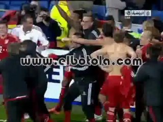 فرحة لاعبي البايرن بعد التأهل