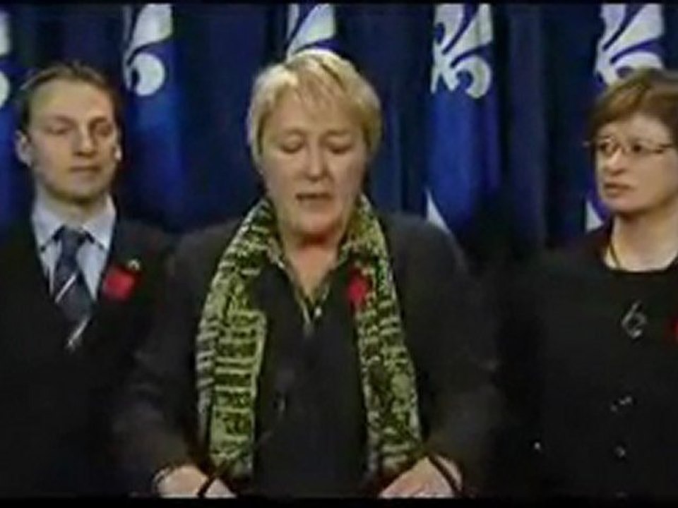 Point de presse de Pauline Marois sur le conflit étudiant (25 avril 2012)   Parti Québécois