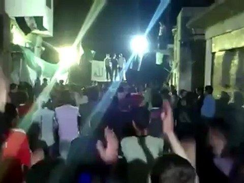 فري برس دمشق برزة مظاهرة حاشدة نصرة لحمص العدية 25 4 2012 Damascus