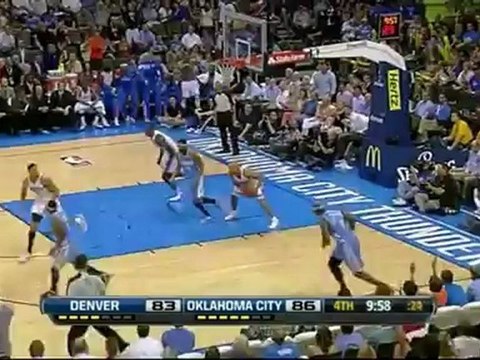 Serge Ibaka blocks Corey Brewer dunk attempt