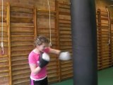 Boxe féminine : Céline Brévaux à l'entraînement