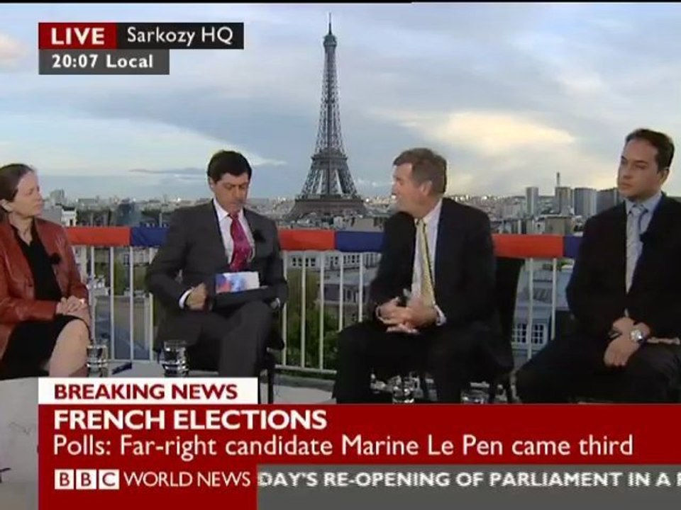BBC News World Analyse des résultats du premier tour de l'élection présidentielle. 22 avril 2012