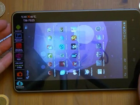 teXet TM-7025 - демонстрация работы