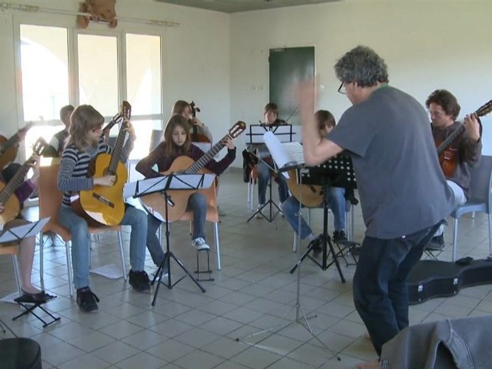 Les élèves du Conservatoire des Landes en stage à Cassen