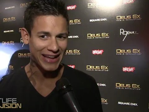Twilight's Bronson Pelletier parties & hangs with Nightlife Television at Deus Ex Video Game Launch Party