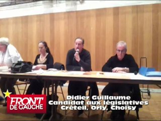 Présidentielle 1er tour - Réaction de Didier Guillaume, candidat FdG pour Orly, Choisy, Créteil