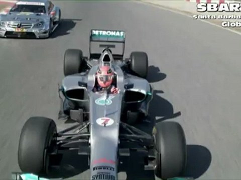 Mercedes-Benz Auto Racing Teams F1 and DTM Duel on Race Track