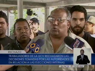 Trabajadores de UCV rechazan decisiones de las autoridades