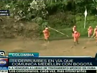 Derrumbres en principal vía Medellín-Bogotá por ola invernal