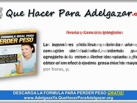 Bajar de peso - Los alimentos quemadores de grasa