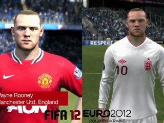 UEFA Euro 2012 v FIFA 12 Player Comparison
