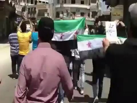 فري برس حماة المحتلة هام إطلاق رصاص على مظاهرة المرابط 26 4 2012 Hama