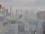 فري برس ريف دمشق دوما قصف المدينة وإطلاق نار كثيف على حي الحجارية 26 4 2012 Damascus