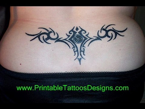 back lower tattoo tribal