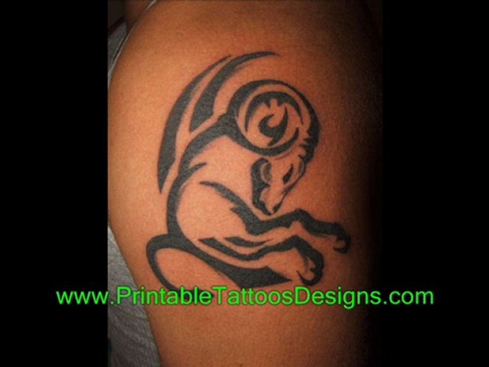 aries symbol tattoo