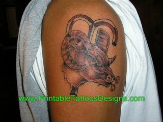 aries symbol tattoos