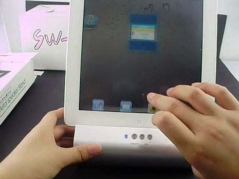 Folding Metal Dock Station & Speaker for iPad iPhone iPod