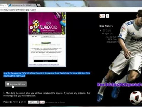 Install/unlock FIFA 12 UEFA Euro 2012 Expansion Pack DLC Free