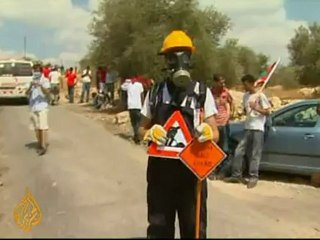 Palestinian villagers protest land seizure - 04 Sep 09