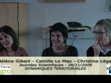 JS 2009 : Hélène Gibert, Christine Léger et Camille Le Mao - Chef de projet territorial en établissement d'enseignement technique agricole