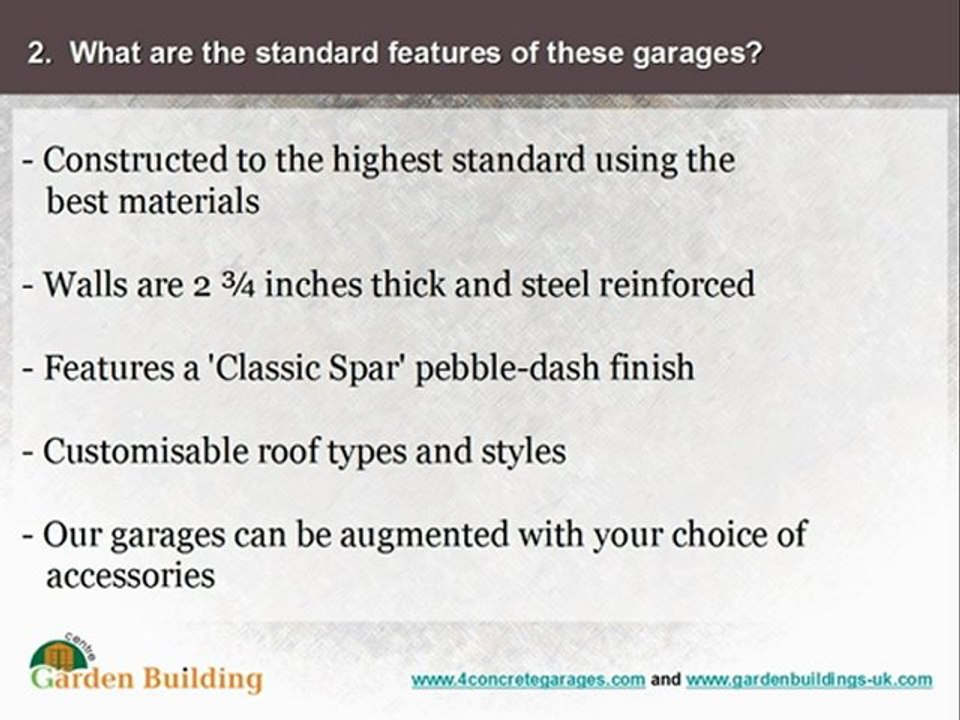 4ConcreteGarages - Frequently Asked Questions #2