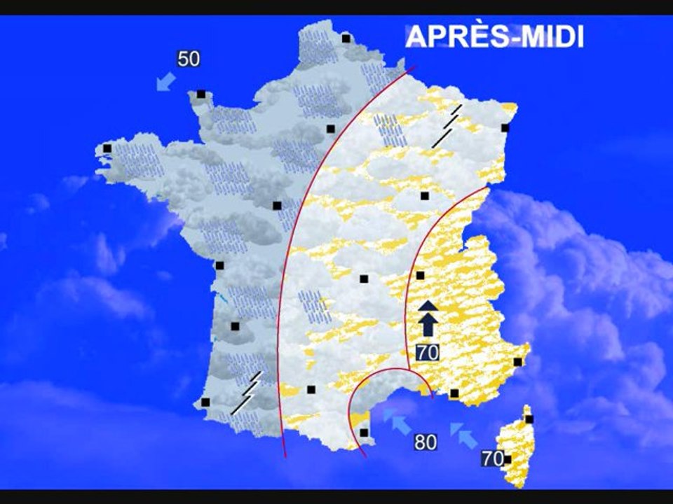 Météo 28 avril 2012: Prévisions jusqu'au 3 mai 2012: Pluie, averses, douceur, orages