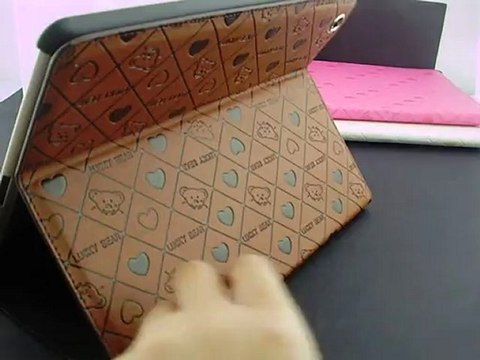 Lucky Bear Folio Leather Smart Case For The new iPad, iPad 3
