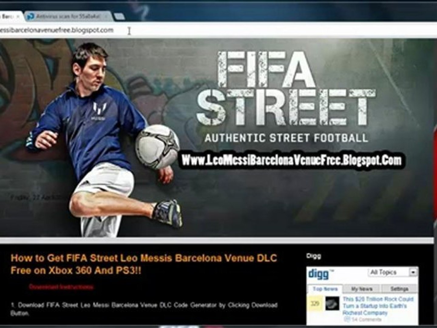 How To Download FIFA Street 2012 Leo Messi Barcelona Venue DLC For  PC,xbox360,PS3 - video Dailymotion