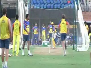 Chennai in practice session ahead of their game against Punjab 28April