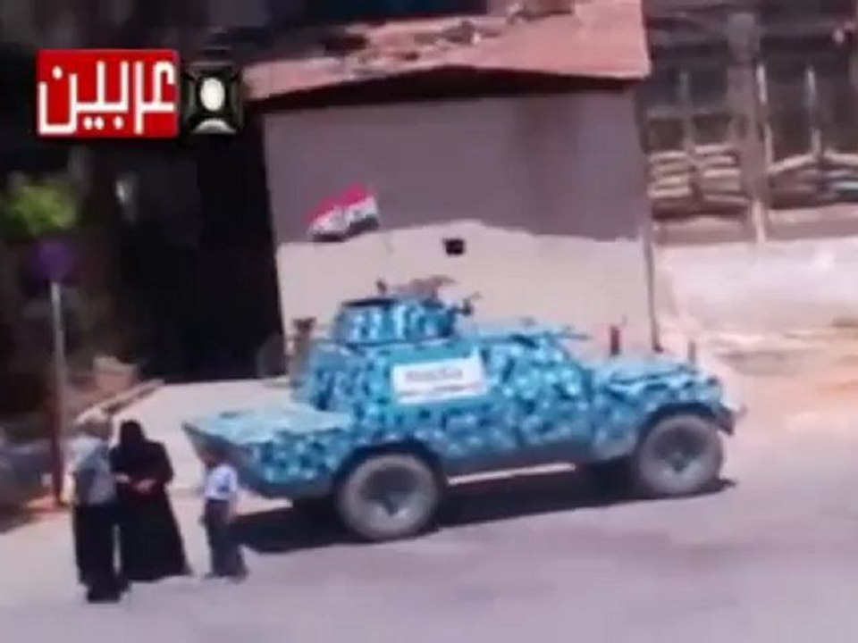 فري برس عربين ريف دمشق أنتشار الأمن والشبيحة في ساحة المدينة لمنع خروج الظاهرة الجمعة  27 4 2012 Damascus