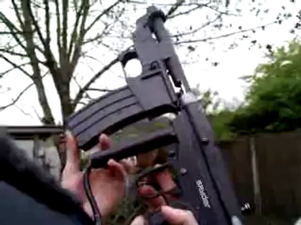 prototype de airsoft gun à partir d'un paintball. (premiers test)