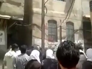 فري برس دمشق  دمشق تشييع رمزي للشهيد 28 4 2012 Damascus