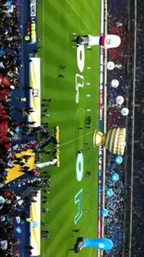 Finale Coupe de la Ligue OL - OM entrée des joueurs