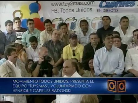 Presentan voluntariado Tú y 2 más con Henrique Capriles