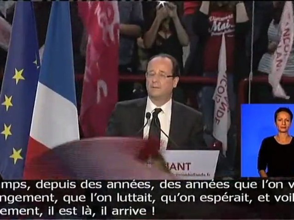 Meeting de F. Hollande à Paris-Bercy