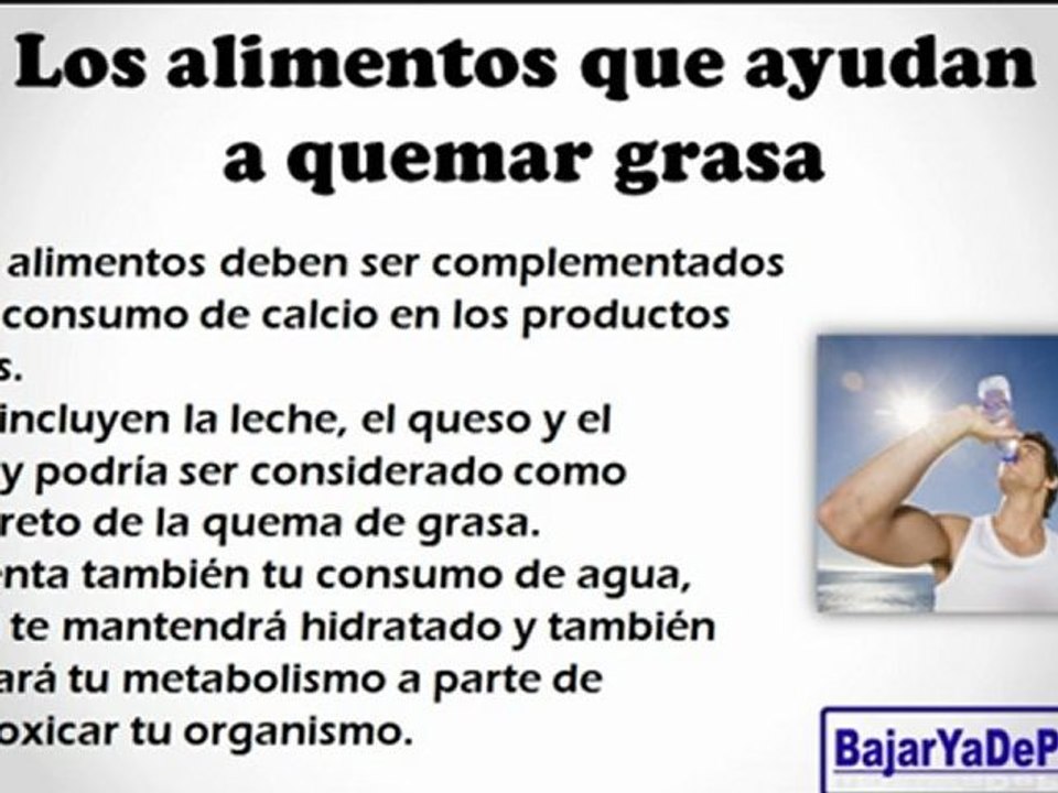 alimentos que ayudan a quemar grasa