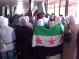 فري برس درعا مظاهرة طلاب كلية الآداب بالمزيريب 29 4 2012 Daraa