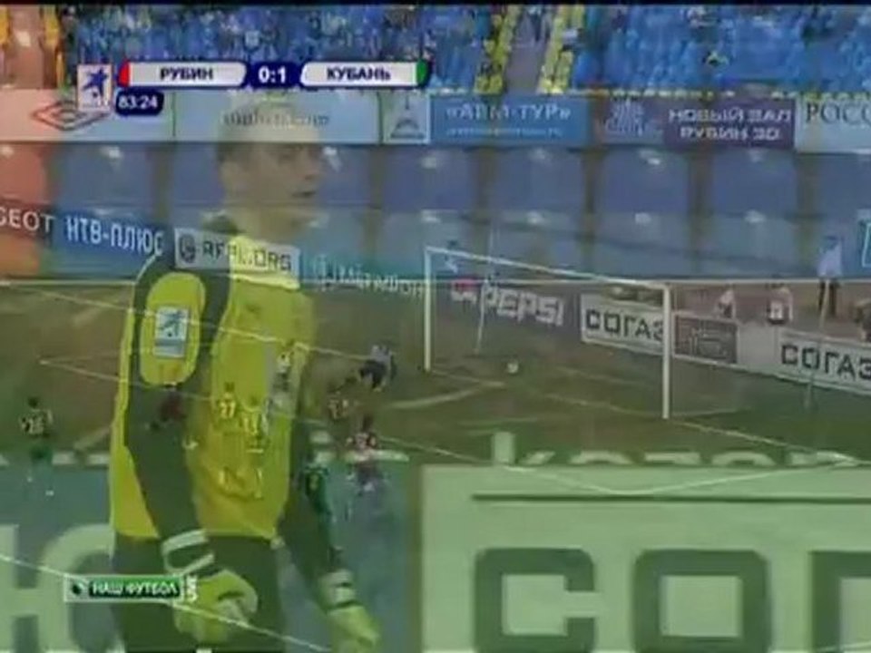 РФПЛ 2011/12. 41 тур. Рубин - Кубань 1-1 (1-1 Натхо)