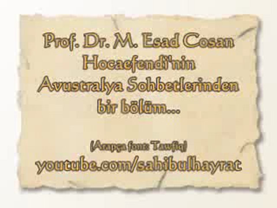 Elif Ba - Prof. Dr. M. Esad Coşan Rh.A