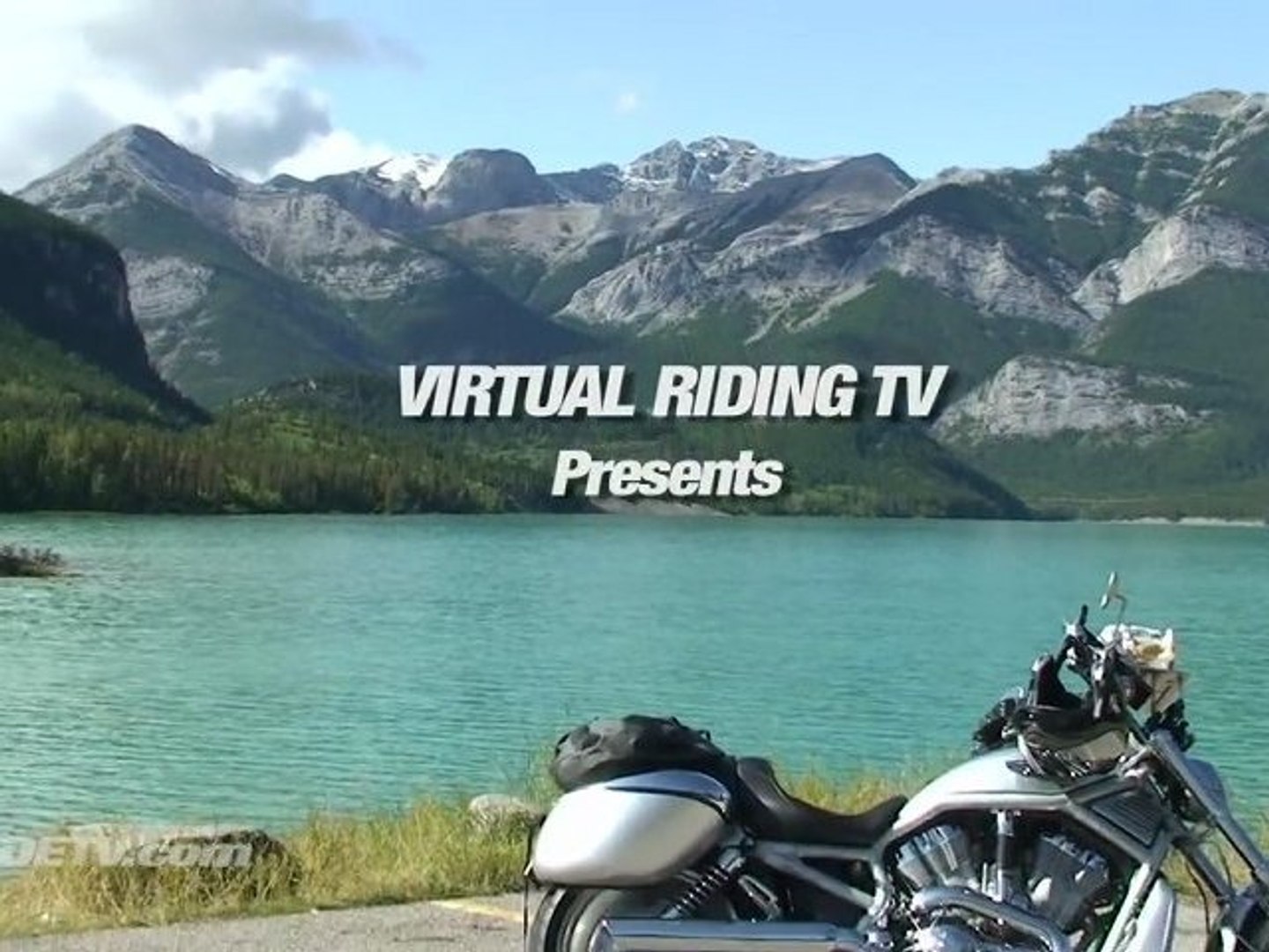 Harley-Davidson motorcycle ride in Rocky Mountains Canada
