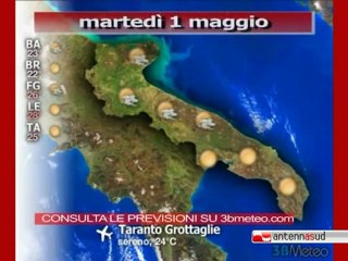 Previsioni del tempo, martedì 1 maggio
