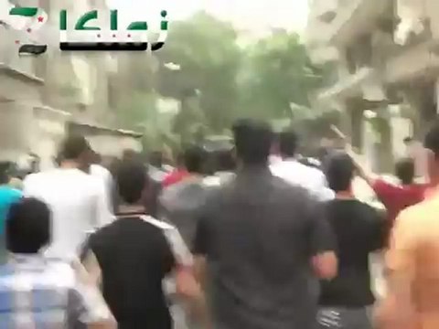 فري برس ريف دمشق زملكا مظاهرة ردا على انتشار عصابات الأسد في البلدة وتكسير المحلات 30 4 2012 ج1 Damascus