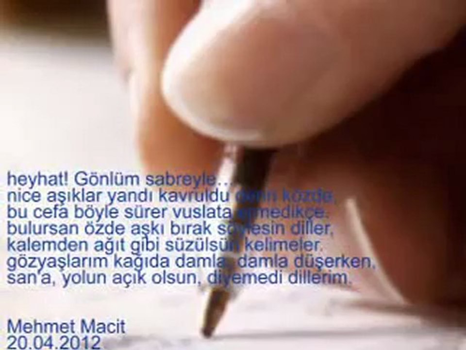 sana selam gönderdim