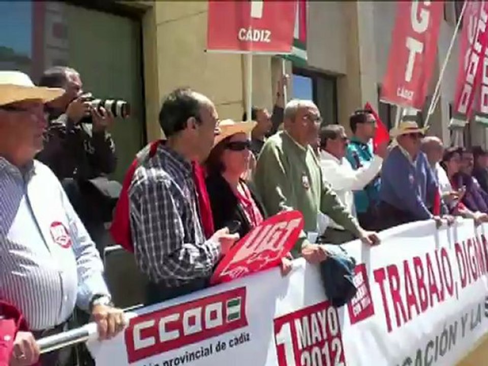 1º DE MAYO 2012, MANIFESTACIÓN EN CÁDIZ