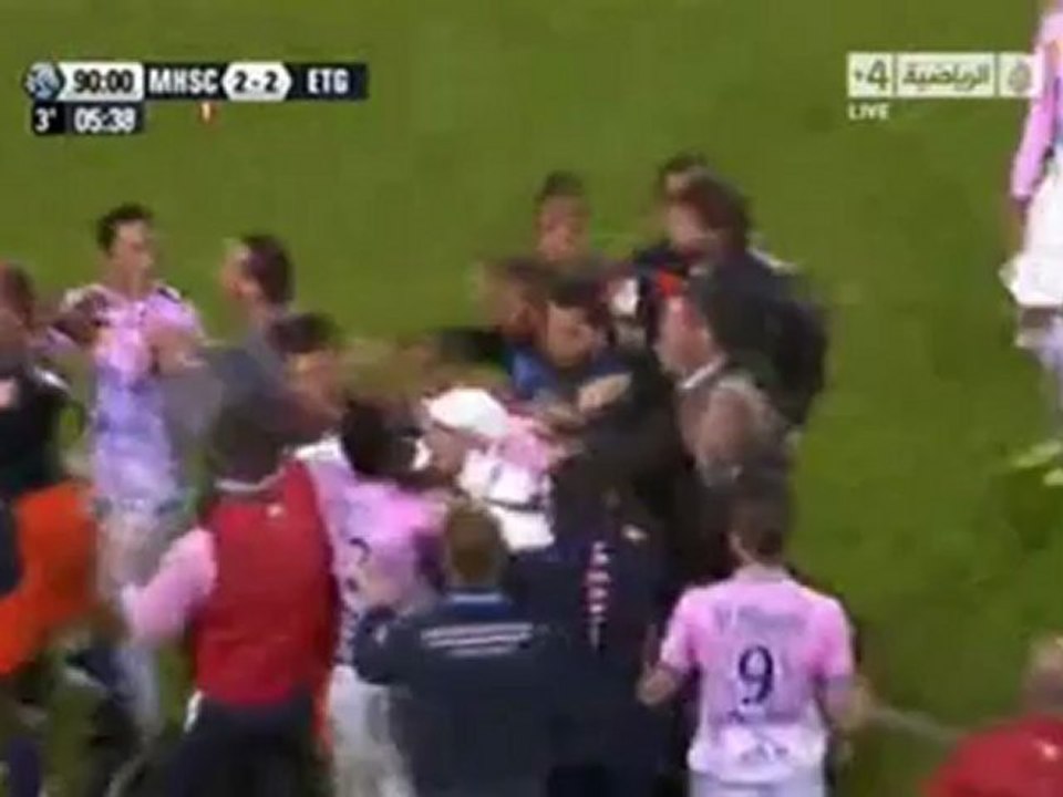 Bagarre generale Montpellier vs Evian Toulon 2-2 (1-5-2012)