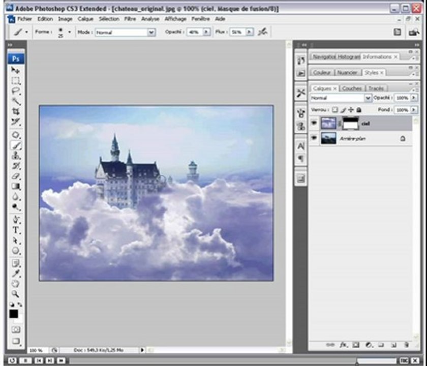 "Webdesign-x.fr" "Webmaster Paris" Créer  fusion dans Photoshop CS