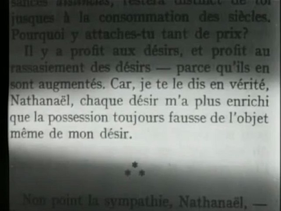 André Gide lit un extrait de Si le grain ne meurt