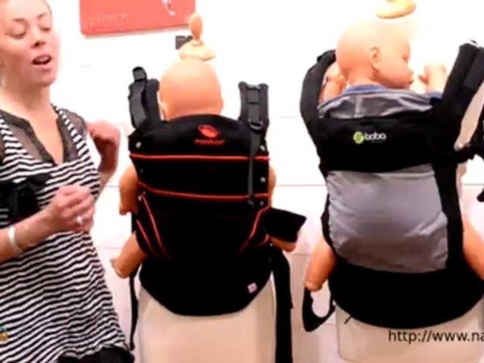 Les differents réglages des sangles entre le porte bébé Boba 3G et le porte bebe Manduca