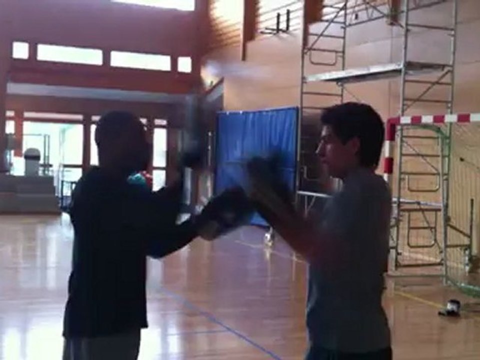 boxe loisir Mounir et le coach