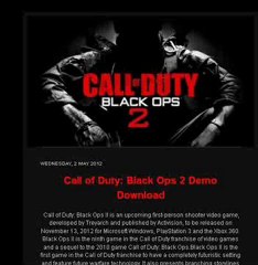Call of Duty Black Ops 2 Demo Beta Test